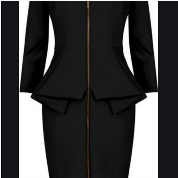 Ted Baker black Jamtye Structured Zip Dress 0 nwot - Picture 3 of 16